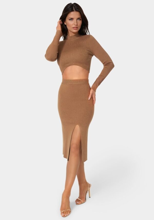 Lurex Rib Cropped Kit Set